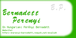 bernadett perenyi business card