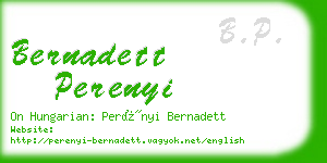 bernadett perenyi business card